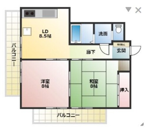 播磨高岡駅 徒歩15分 4階の物件間取画像